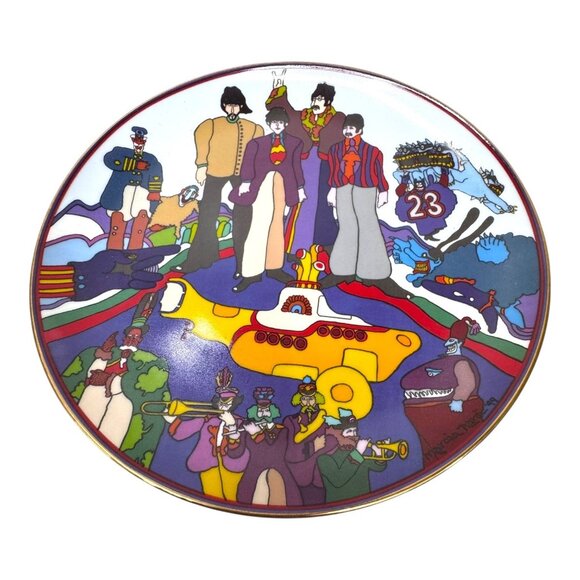 Beatles Yellow Submarine All Together Now Gartlan Plate Artist Remarque 24k Gold - Picture 1 of 8